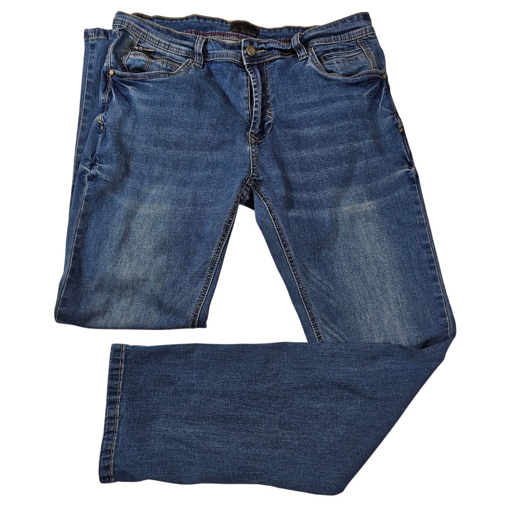 Steve's Jeans Mens 34x30 Medium Wash Straight Leg Stretch Denim Blue Jeans